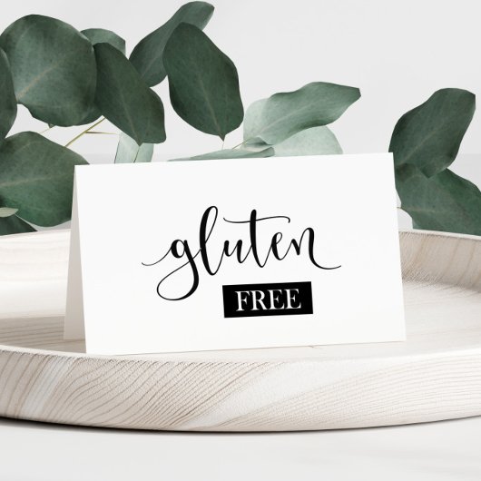 Carte de tente Gluten Free Table