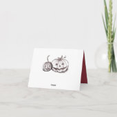 Carte de tente pliable de table magique Citrouille (Dos)