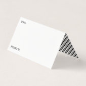 Carte de tente Potluck Dish Recette, Pois à l'inté (Dos)