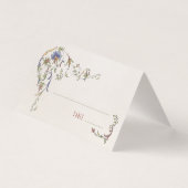 Carte de tente pour Mariage victorien botanique (Front)