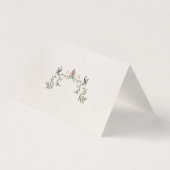 Carte de tente pour Mariage victorien botanique (Back)