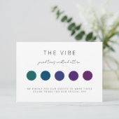 Carte de tenue de cérémonie de mariage avec palett (Debout devant)