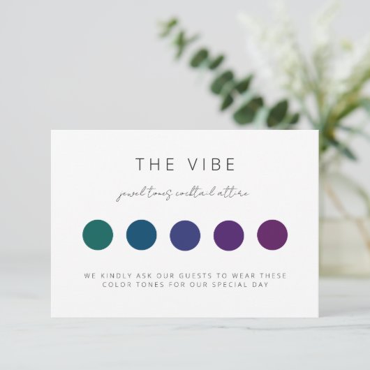 Carte de tenue de cérémonie de mariage avec palett (Debout devant)