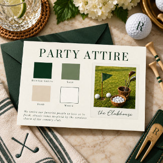 Carte de tenue de fête d'anniversaire de golf Coun