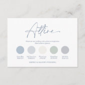 Carte de tenue de mariage bleu poussiéreux (Devant)