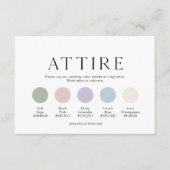 Carte de tenue de mariage botanique (Devant)
