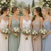 Carte de tenue de mariage vert sauge