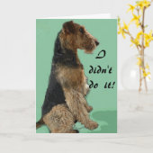 Carte de terrier d'Airedale (Fleur jaune)