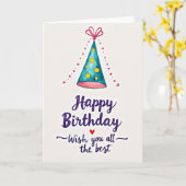 Carte de tête d'anniversaire sarcelle (Fleur jaune)