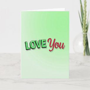 Carte de texte 3D Classic Love