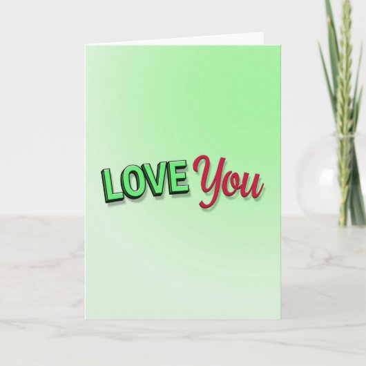 Carte de texte 3D Classic Love (Devant)