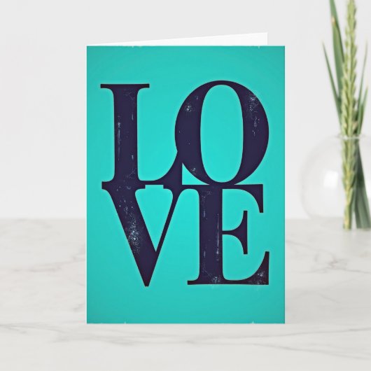 Carte de texte d'amour classique (Devant)