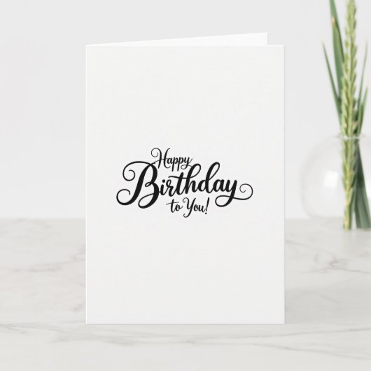 Carte de texte d'anniversaire Flourish (Devant)