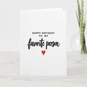Carte de texte d'anniversaire minimaliste