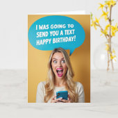 Carte de texte d'anniversaire surprise (Fleur jaune)