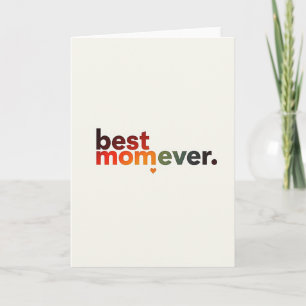 Carte de texte de couleur Meilleure Maman