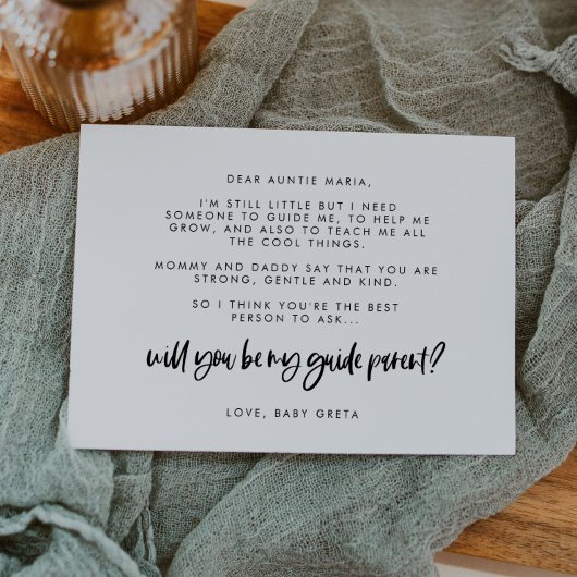 Carte de texte de la proposition parent du Guide m