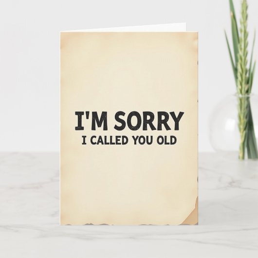 Carte de texte d'excuse rustique (Devant)