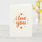Carte de texte scripté 'Je t'aime' (Fleur jaune)
