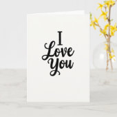 Carte de texte simple Je t'aime (Fleur jaune)