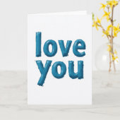 Carte de texte Simple Love You (Fleur jaune)