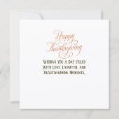 Carte de Thanksgiving (Dos)