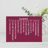Carte de Thanksgiving acrostiche joyeuse (Debout devant)