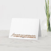 Carte de Thanksgiving Cavalier King Charles Spanie (Dos)
