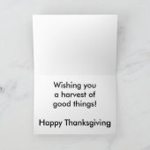 Carte de Thanksgiving d'automne avec arbre (Intérieur)