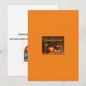 Carte de Thanksgiving de l'AIH (Devant / Derrière)