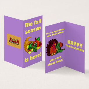 Carte de thanksgiving de peloton de dragon