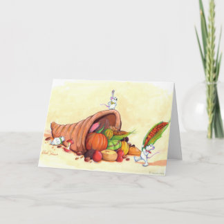 Carte de thanksgiving de souris