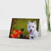 Carte de thanksgiving de Westie (Devant)