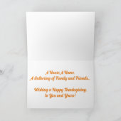 Carte de Thanksgiving "Dinde Grillée" (Intérieur)