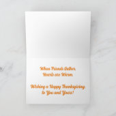 Carte de Thanksgiving "Dindes de la même plume" (Intérieur)