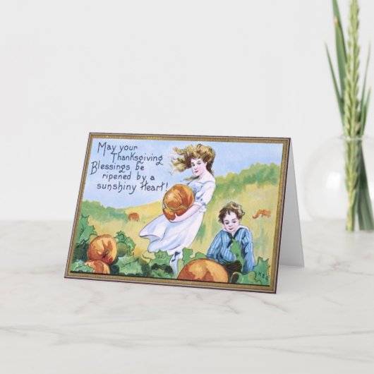 Carte de thanksgiving - enfants dans la correction (Devant)