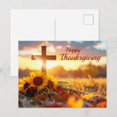 Carte de Thanksgiving Feuillage d'Automne (Devant / Derrière)