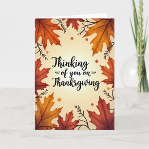 Carte de Thanksgiving « Je pense à toi »
