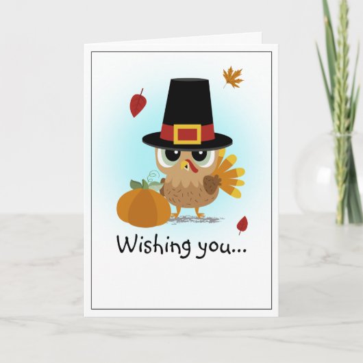 Carte de Thanksgiving Joyeux pour la dinde (Devant)