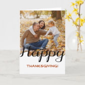 Carte de Thanksgiving personnalisée avec photo (Fleur jaune)