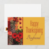 Carte de Thanksgiving pour copain (Devant / Derrière)