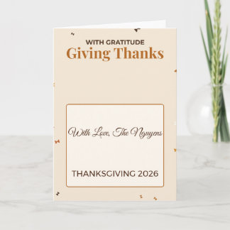 Carte de Thanksgiving pour feuilles d'automne de r