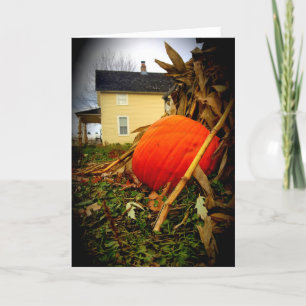 Carte de Thanksgiving "Récolte d'automne à l'ancie