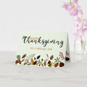 Carte de Thanksgiving Son Fall Folid