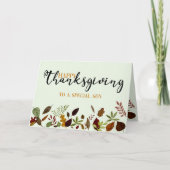 Carte de Thanksgiving Son Fall Folid (Devant)
