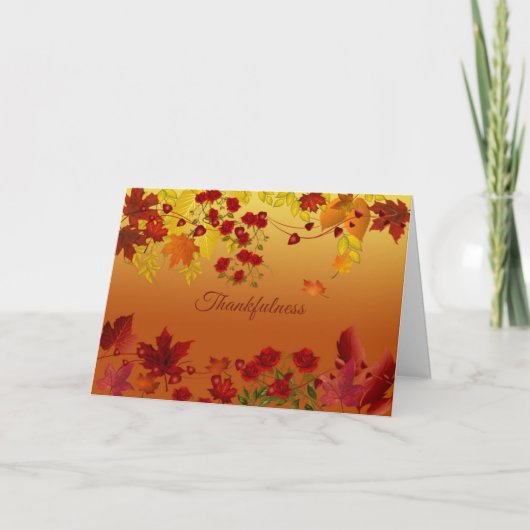 Carte de thanksgiving/Tout-Occasion de feuille (Devant)