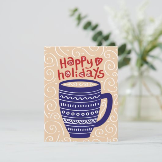 Carte de thé de Joyeux Noël (Debout devant)