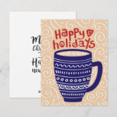 Carte de thé de Joyeux Noël (Devant / Derrière)