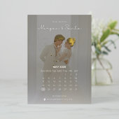 Carte de thème de mariage faire-part de mariage (Debout devant)