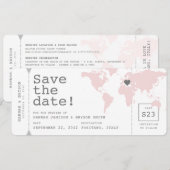 Carte de Thème de Voyage Rétro Billet d'Embarqueme (Devant / Derrière)